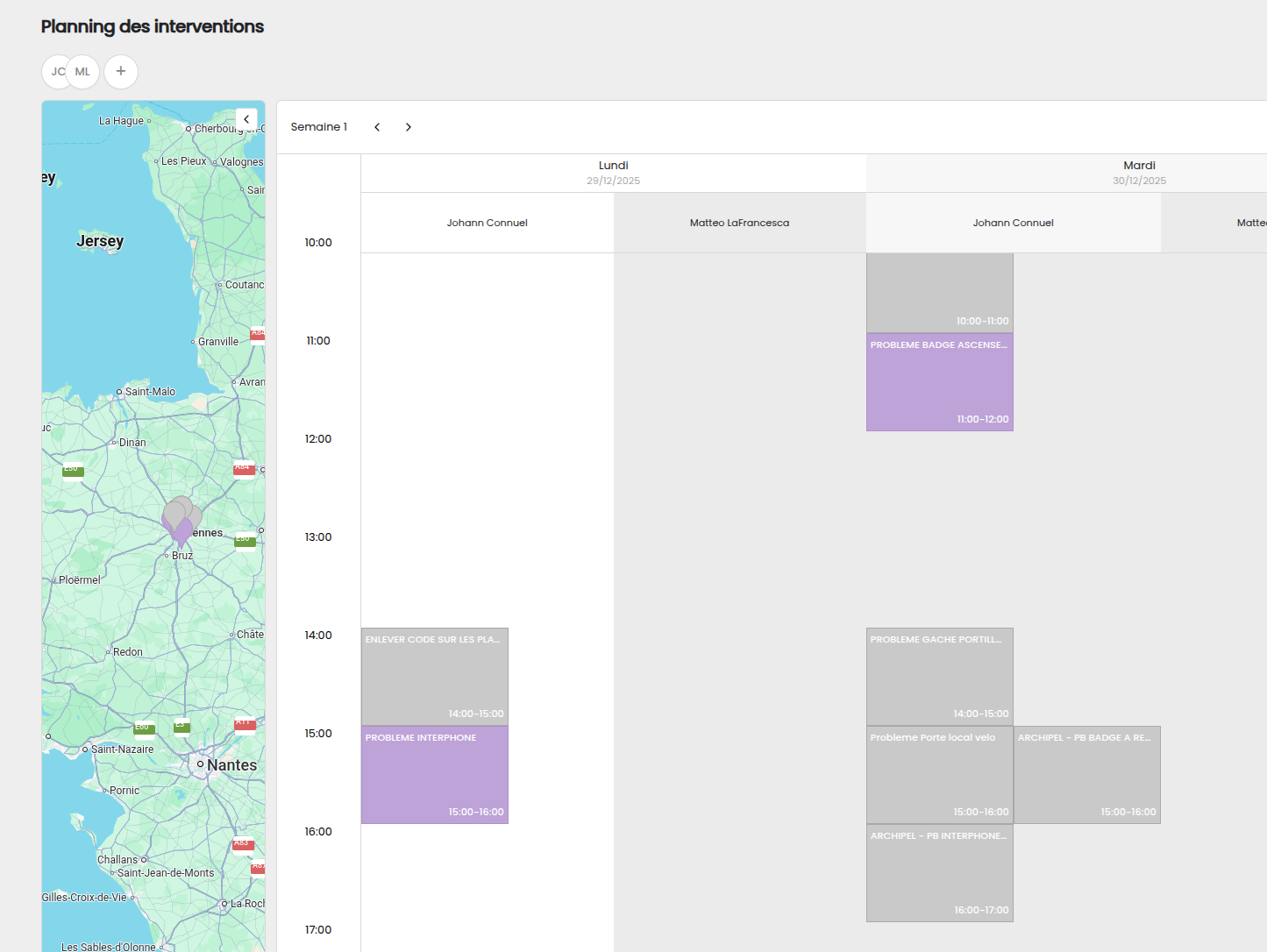 Illustration Planning clair et modulable